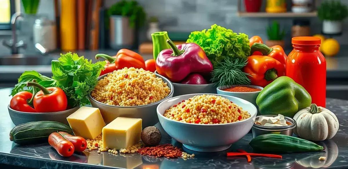 Ingredientes da Farofa de Cuscuz