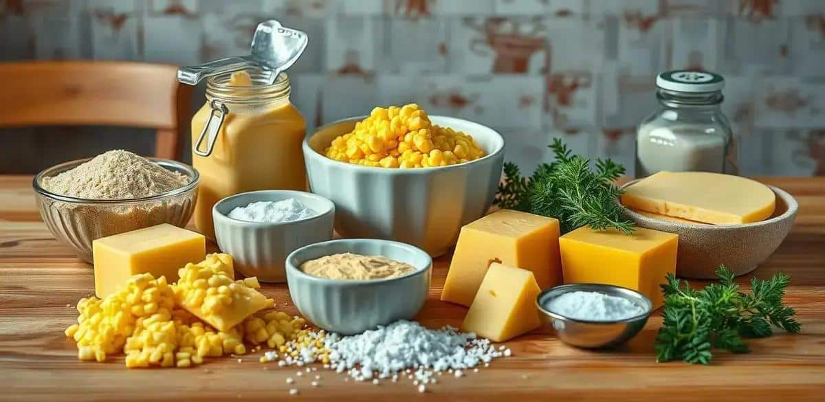 Ingredientes da polenta cremosa simples