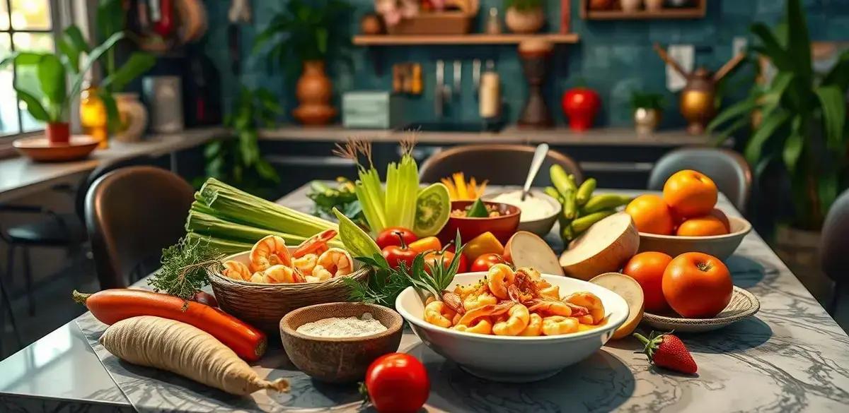 Ingredientes do Bobó de Camarão