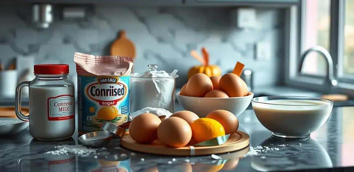 Ingredientes do Pudim de Leite Condensado