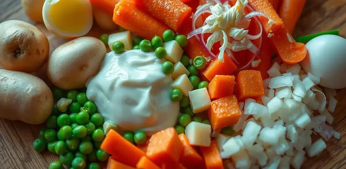 Ingredientes para a Salada de Batata