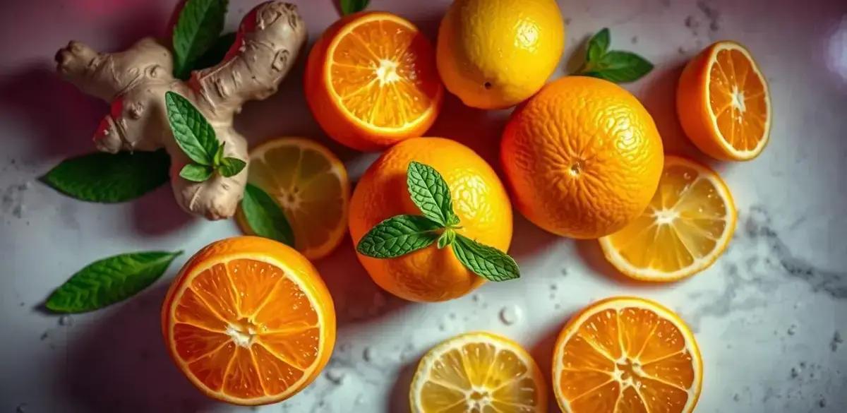 Ingredientes para Suco de Laranja Detox
