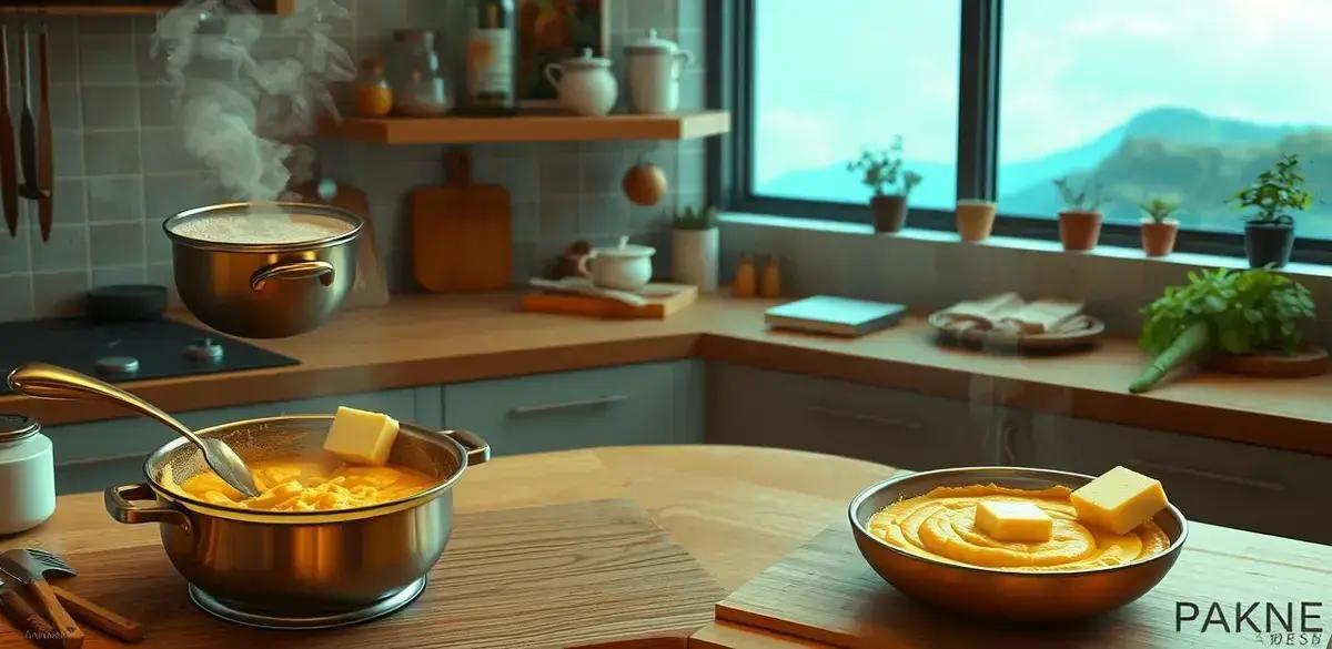 Método de preparação da polenta cremosa