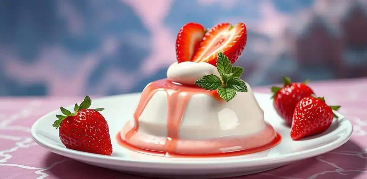 Panna cotta de morango fácil: Deliciosa sobremesa para qualquer ocasião