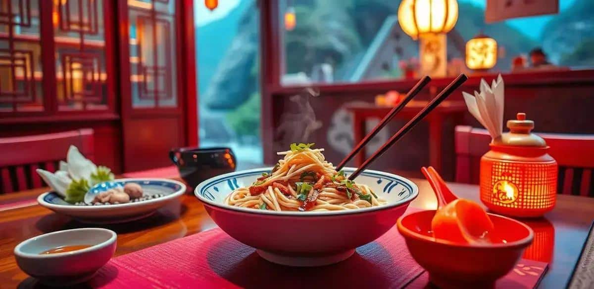 Servindo o Jajangmyeon de maneira tradicional