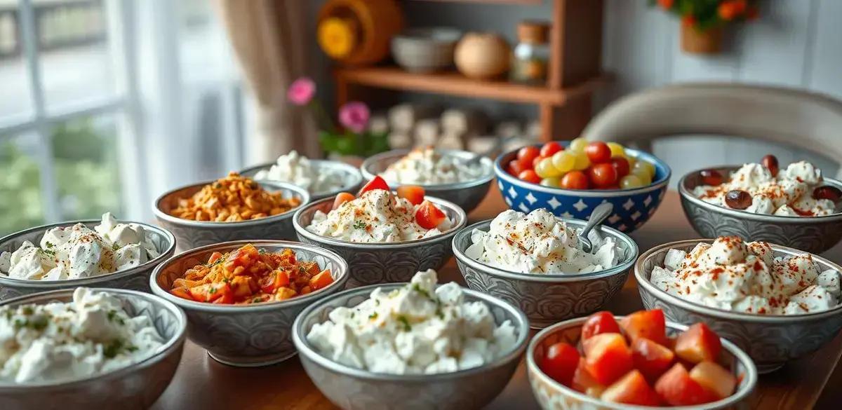 Variações do Queijo Cottage Temperado