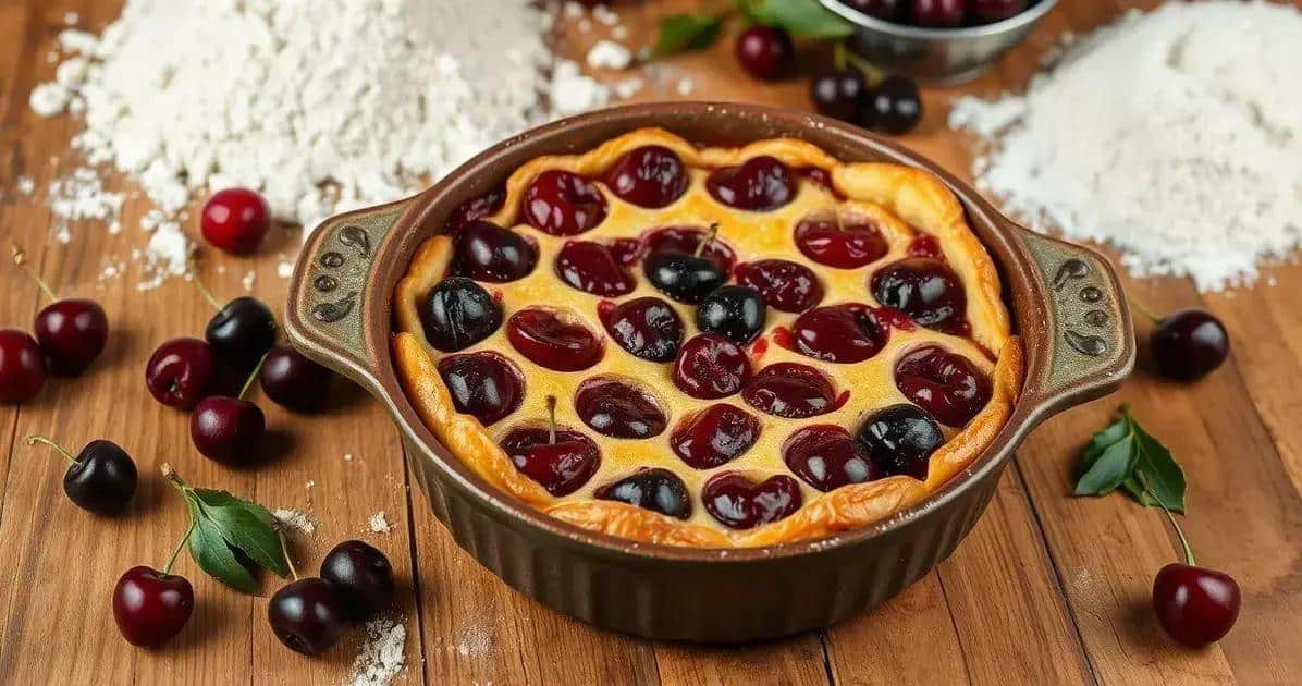 Clafoutis de Cereja: Aprenda a fazer essa deliciosa sobremesa francesa com cerejas
