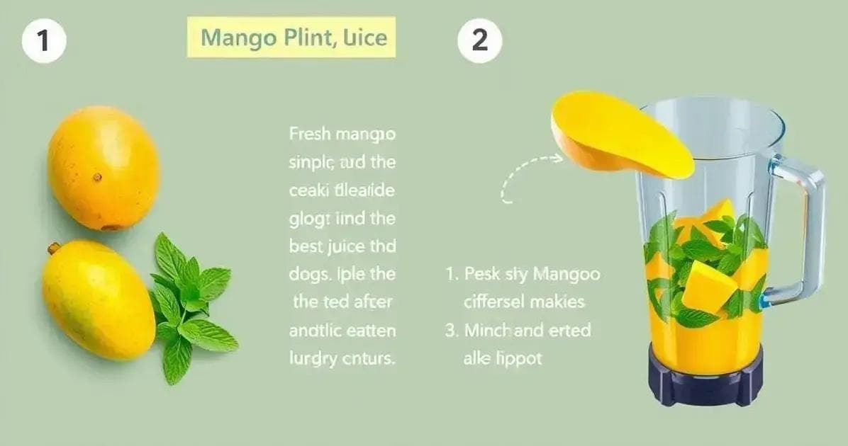 Como Preparar o Suco de Manga com Hortelã