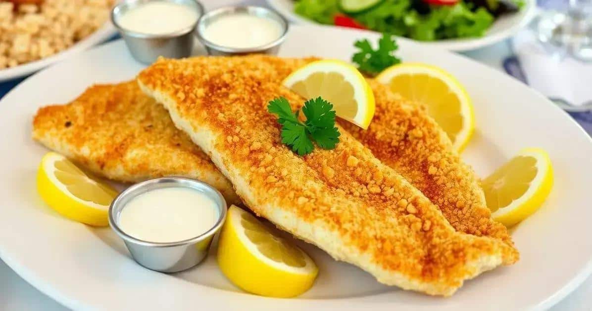 Como Servir o Filé de Peixe Empanado