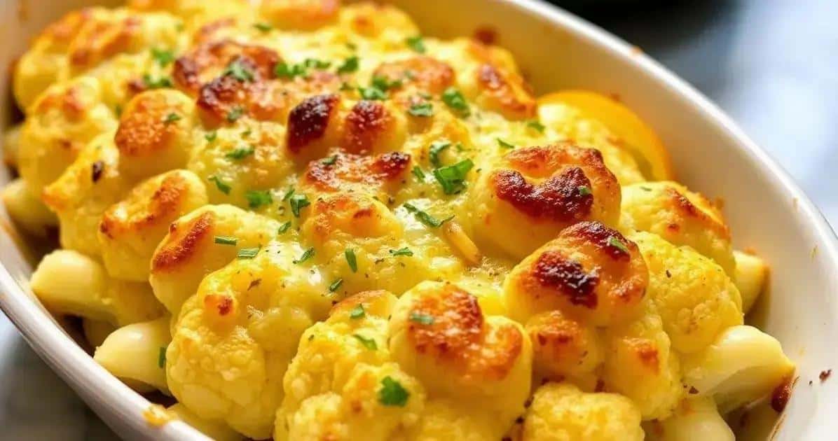 Couve-flor gratinada prática: Uma Delícia Rápida e Saborosa para o Almoço