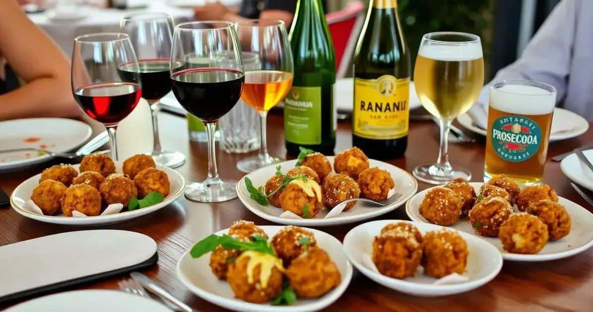 Harmonização de Bebidas com Arancini