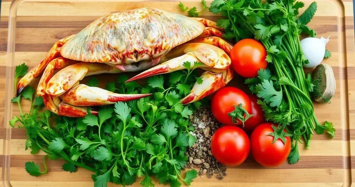 Ingredientes da Caranguejada