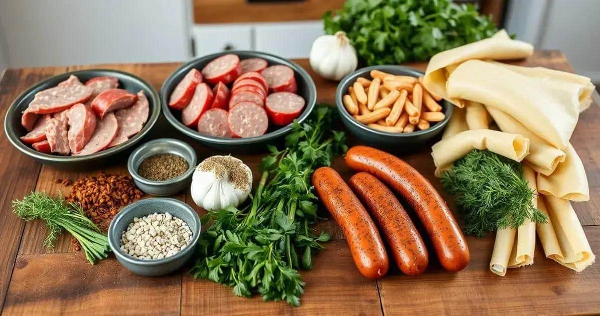 Ingredientes da Linguiça Caseira
