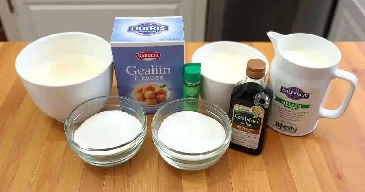 Ingredientes da Panna Cotta