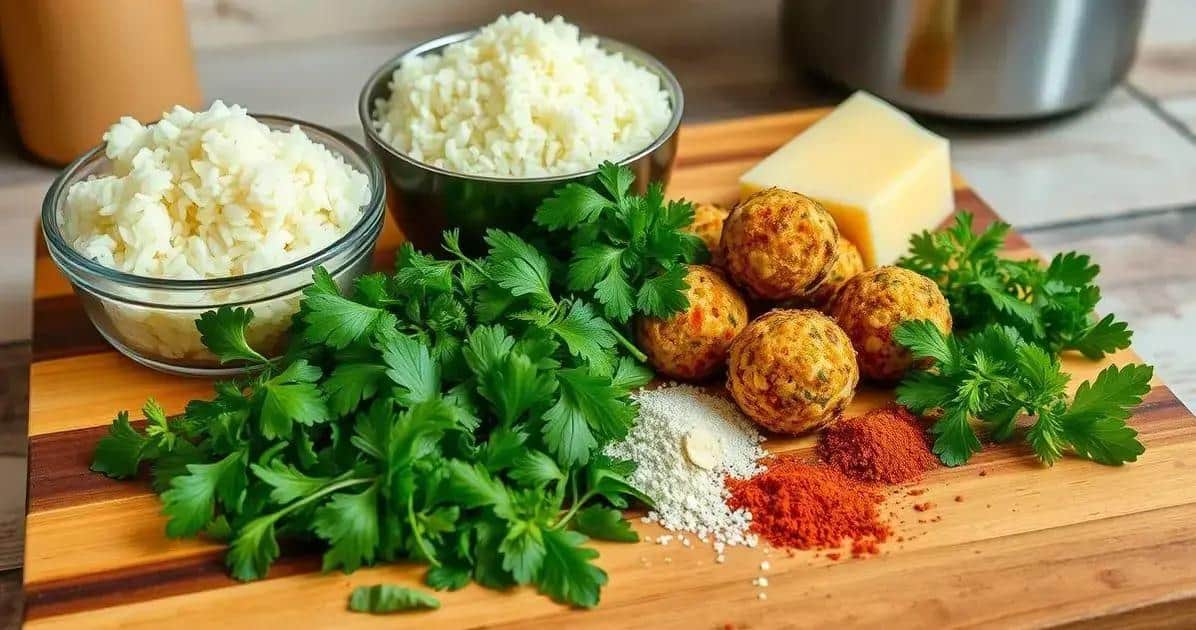 Ingredientes da Receita de Arancini