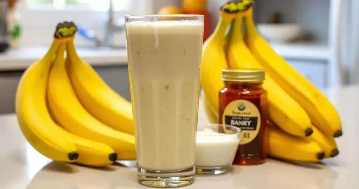Ingredientes da Vitamina de Banana Cremosa