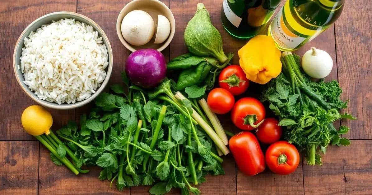 Ingredientes do Arroz à Piamontese