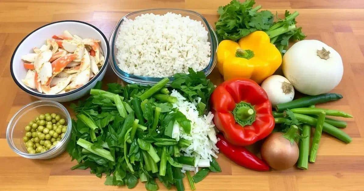 Ingredientes do Arroz de Caranguejo