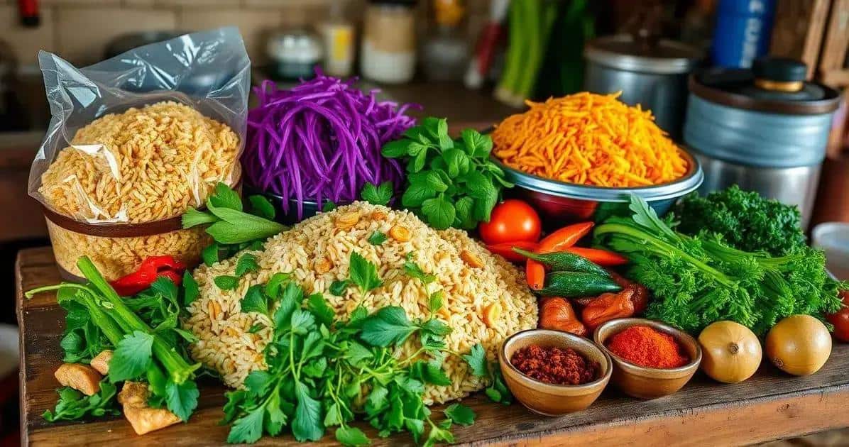 Ingredientes do Arroz Paraense