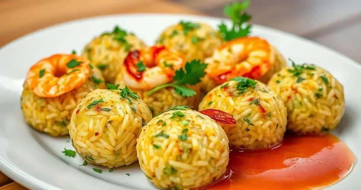 Ingredientes do Bolinho de Arroz com Camarão