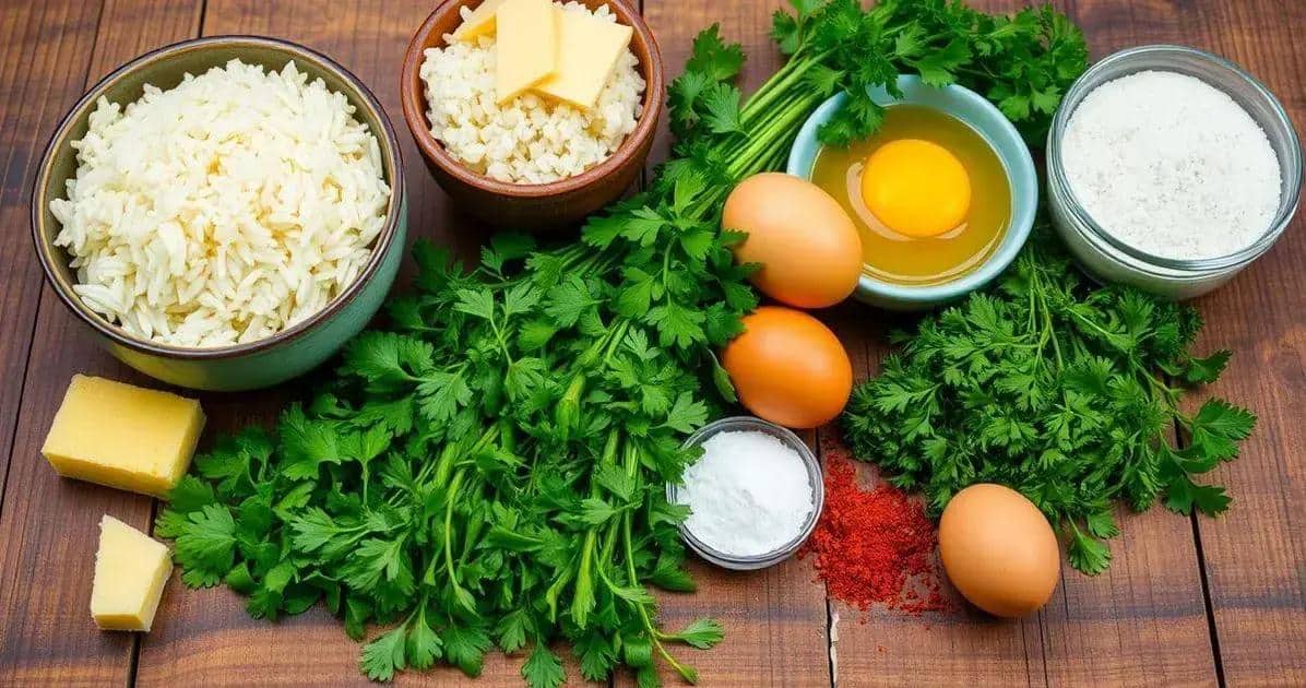 Ingredientes do Bolinho de Arroz