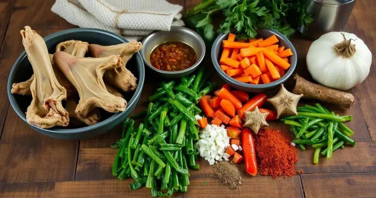 Ingredientes do Caldo de Mocotó