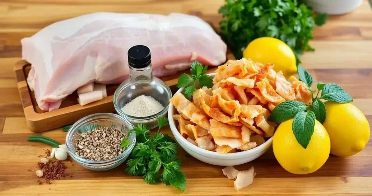 Ingredientes do Torresmo Crocante