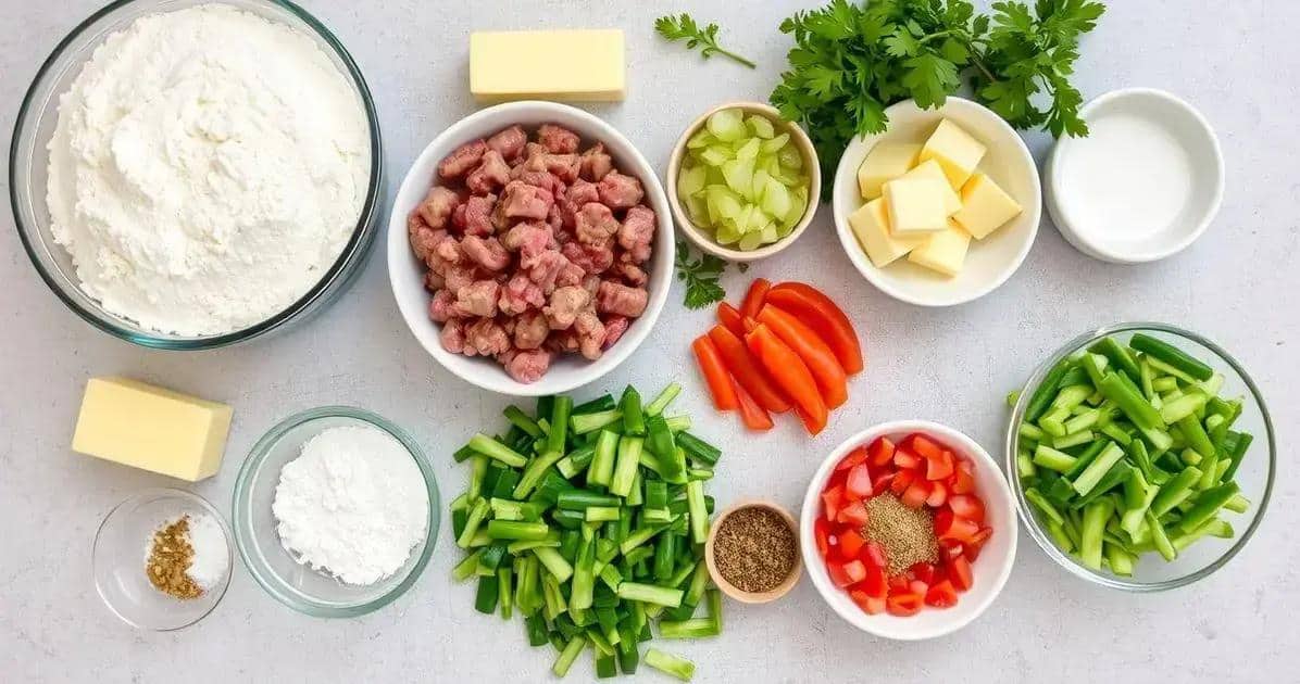 Ingredientes para a Empanada Gaúcha