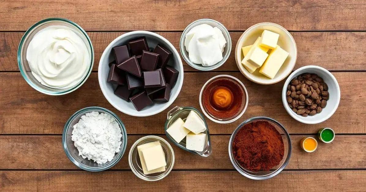Ingredientes para a Trufa Simples e Rápida