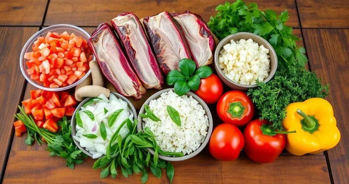 Ingredientes para o Arroz com Suã