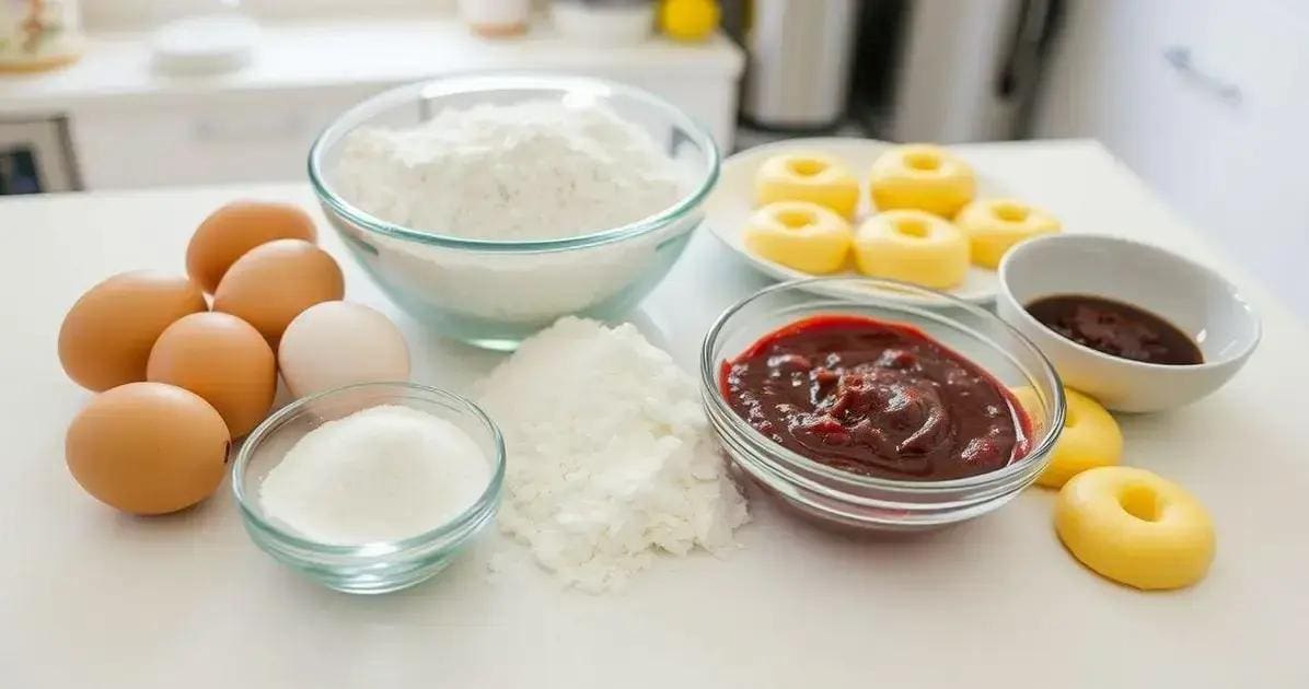 Ingredientes para o Dorayaki