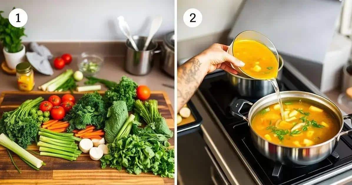 Método de Preparo da Sopa de legumes express