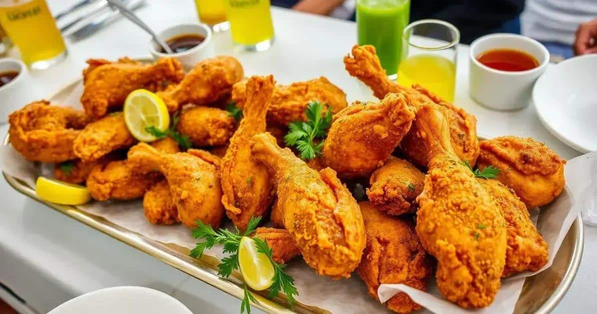 Servindo o Frango à Passarinho