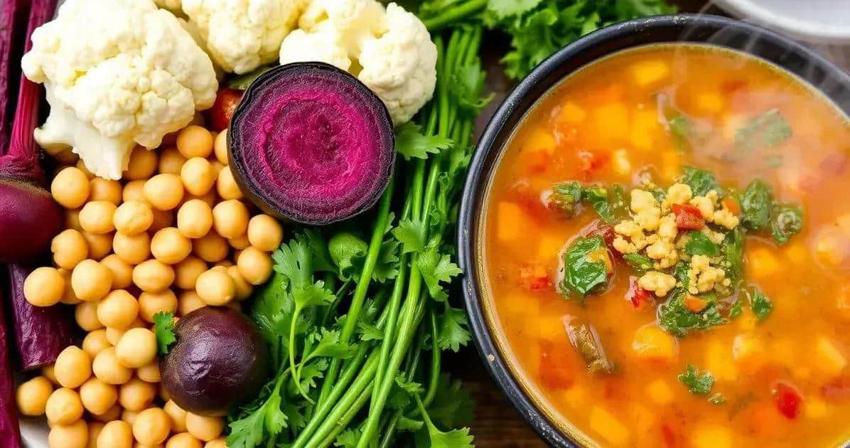 Sopa de legumes express: Variedades e substituições