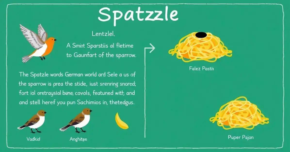 A Origem do Nome Spätzle