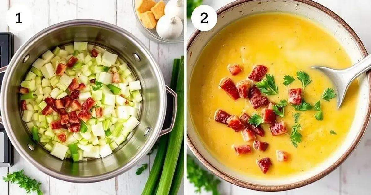 Como fazer o Creme de Alho Poro com Bacon