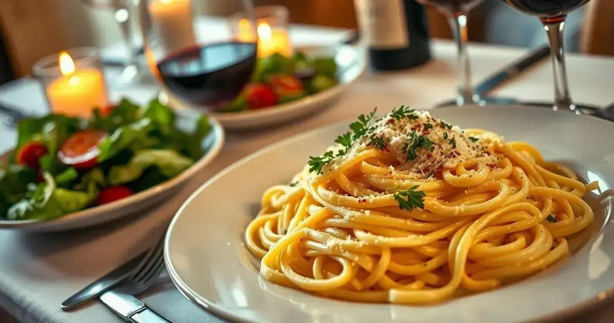 Como servir o Fettuccine Alfredo