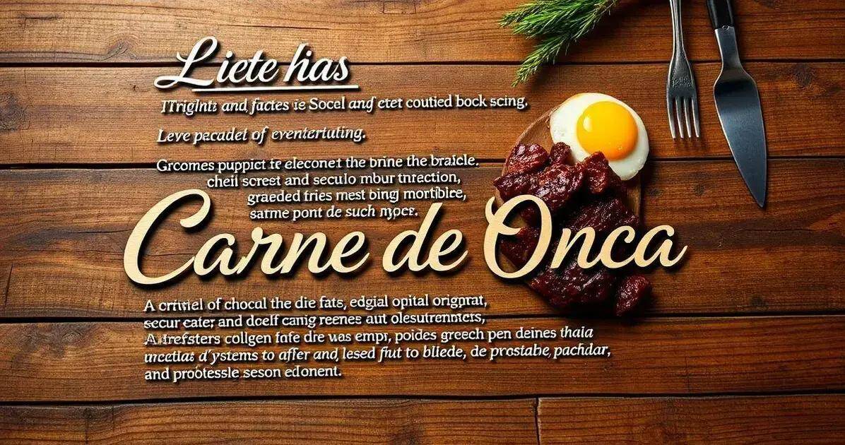 Curiosidades sobre a Carne de Onça