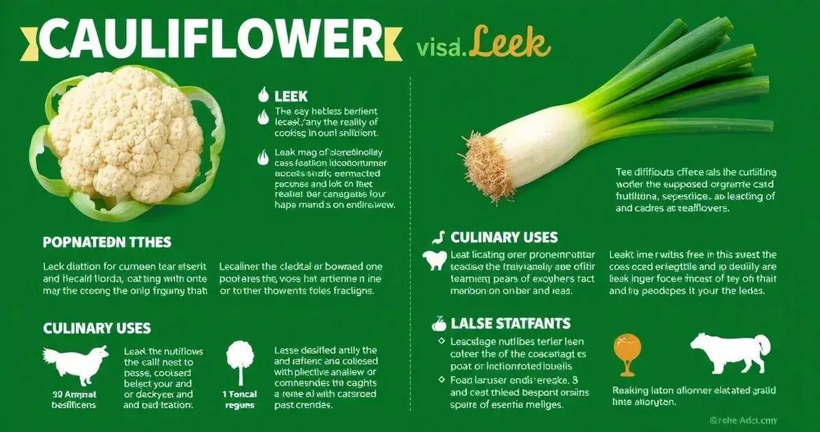 Curiosidades sobre Couve Flor e Alho Poró