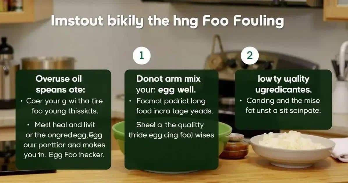 Erros comuns ao fazer Egg Foo Young