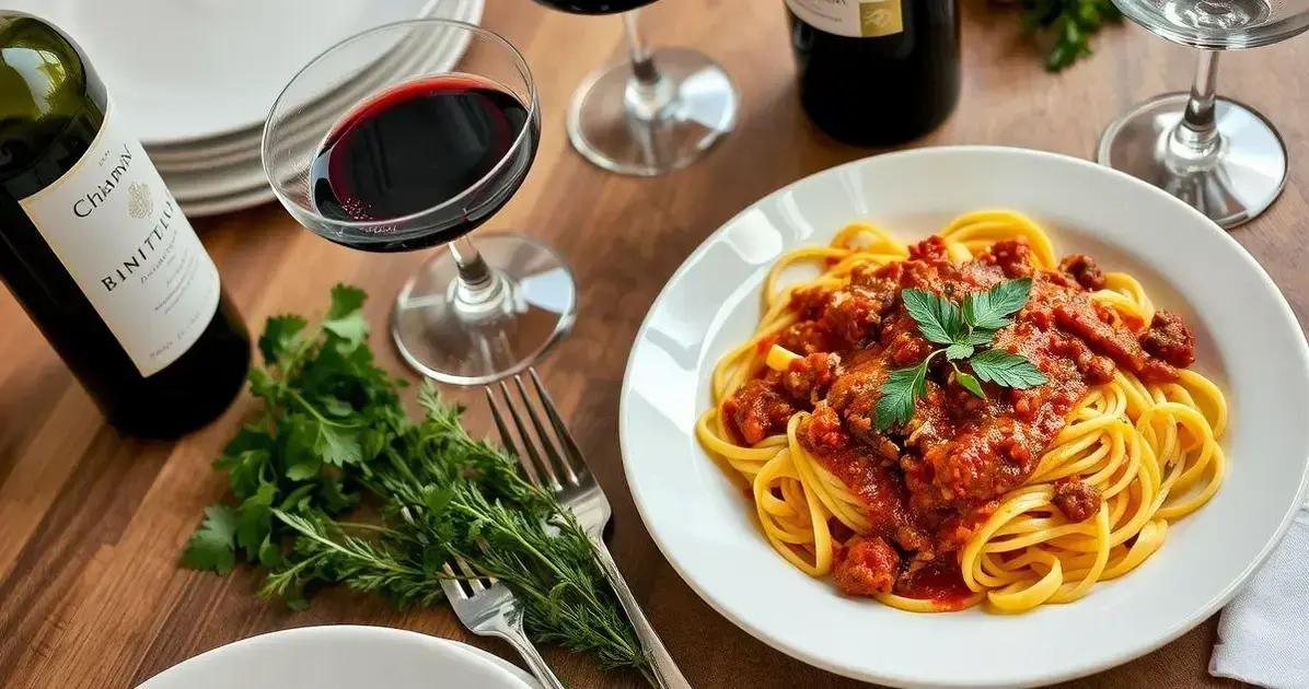 Harmonização de Vinhos com Tagliatelle
