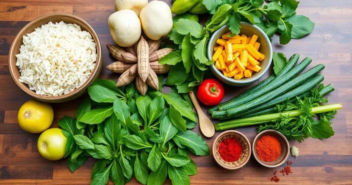 Ingredientes da Farinha d’Água com Tucupi