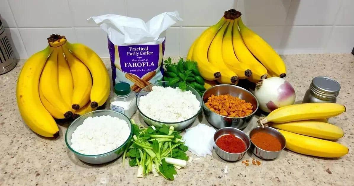 Ingredientes da Farofa de Banana Prática