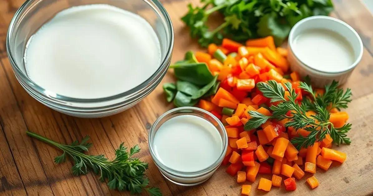 Ingredientes da Omelete de Claras Rápido