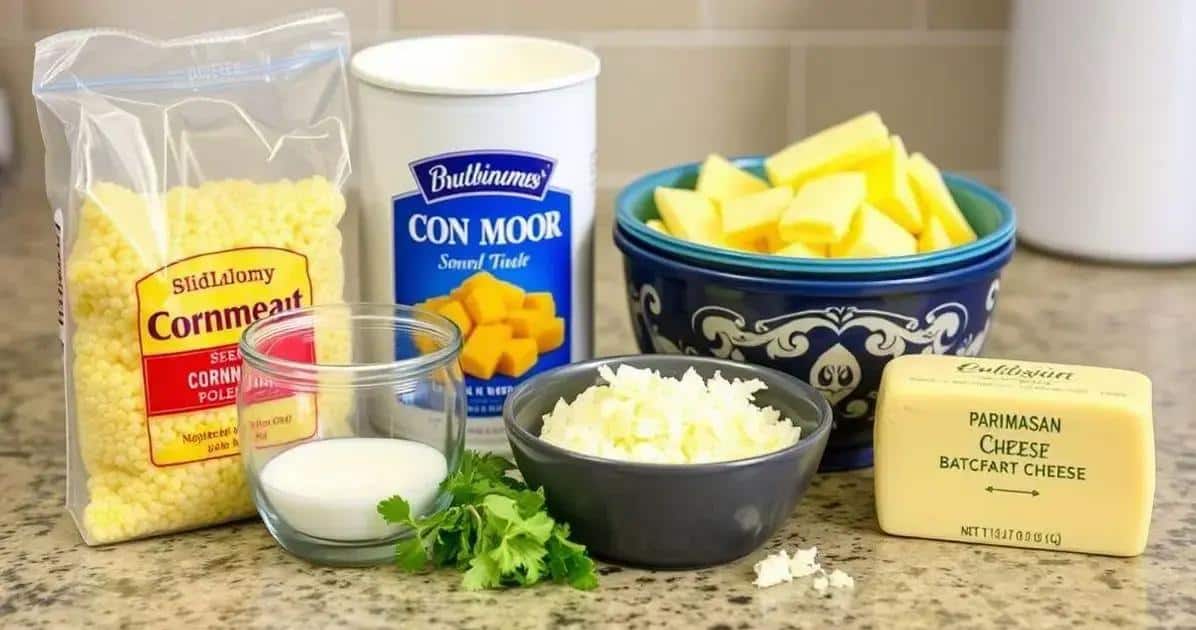 Ingredientes da Polenta Cremosa