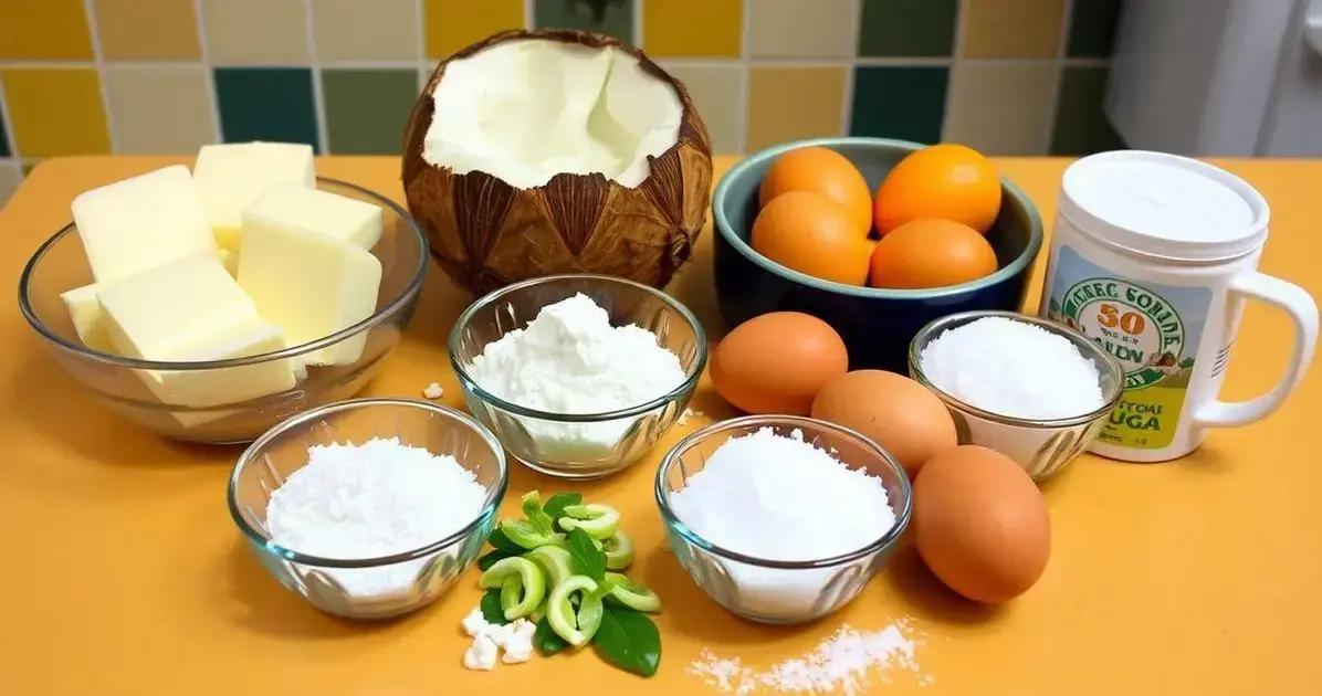 Ingredientes da Queijadinha Goiana