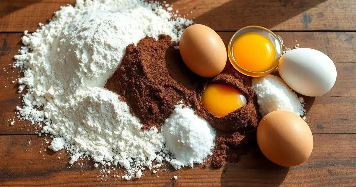Ingredientes da Receita de Bolo de Chocolate Molhadinho