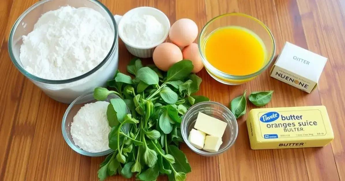 Ingredientes da Receita de Crêpes Suzette
