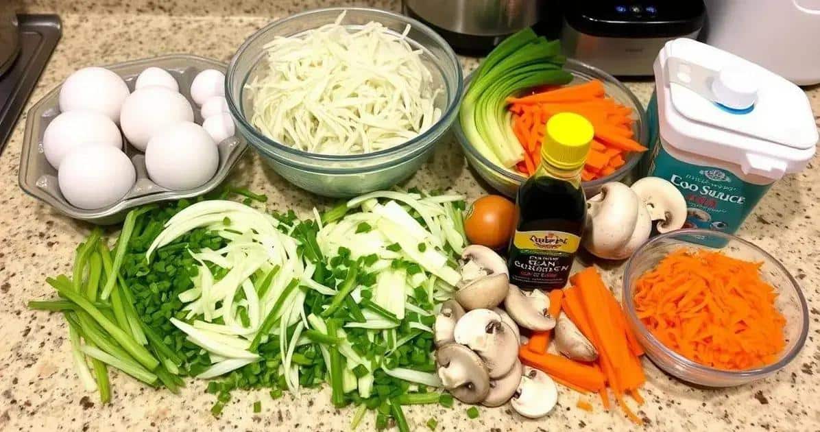 Ingredientes da receita de Egg Foo Young