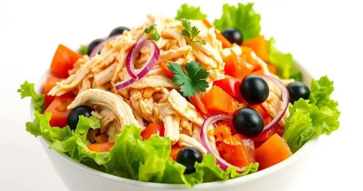 Ingredientes da Salada com Frango Desfiado